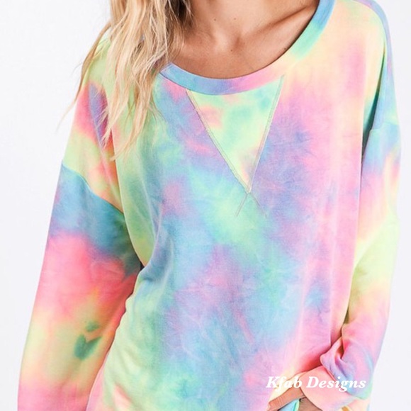 💖LAST! Softest Terry Pastel Tie Dye Pullover - Picture 10 of 10